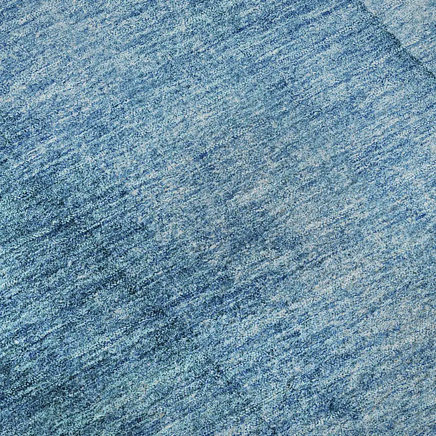 Teal And Ivory Ombre Washable Area Rug With UV Protection Photo 9