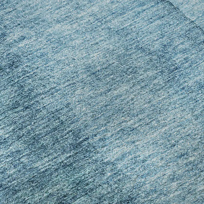 Teal And Ivory Ombre Washable Area Rug With UV Protection Photo 4