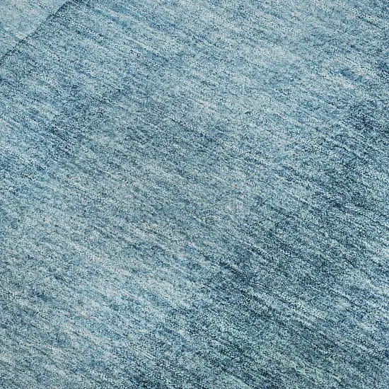 Teal And Ivory Ombre Washable Area Rug With UV Protection Photo 5