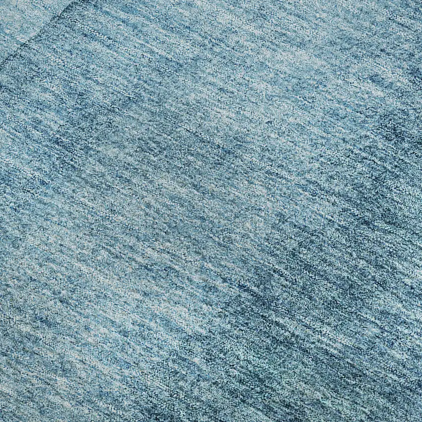 Teal And Ivory Ombre Washable Area Rug With UV Protection Photo 5