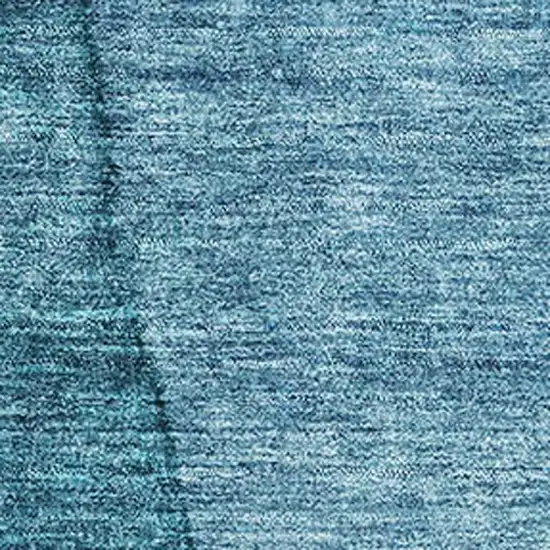 Teal And Ivory Ombre Washable Area Rug With UV Protection Photo 4