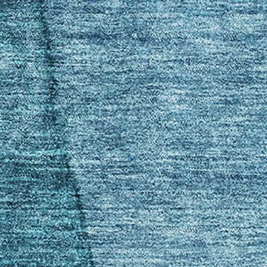 Teal And Ivory Ombre Washable Area Rug With UV Protection Photo 4