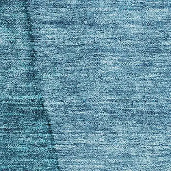 Teal And Ivory Ombre Washable Area Rug With UV Protection Photo 4