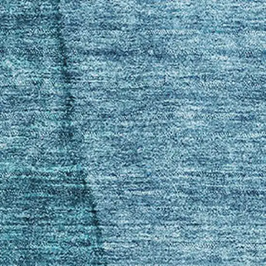 Teal And Ivory Ombre Washable Area Rug With UV Protection Photo 5