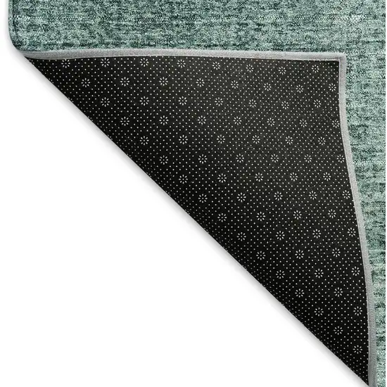 Teal And Ivory Ombre Washable Area Rug With UV Protection Photo 6