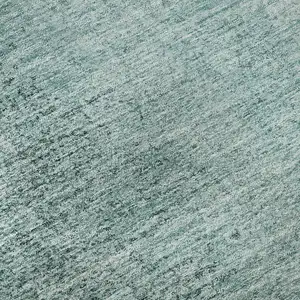 Photo of Teal And Ivory Ombre Washable Area Rug With UV Protection