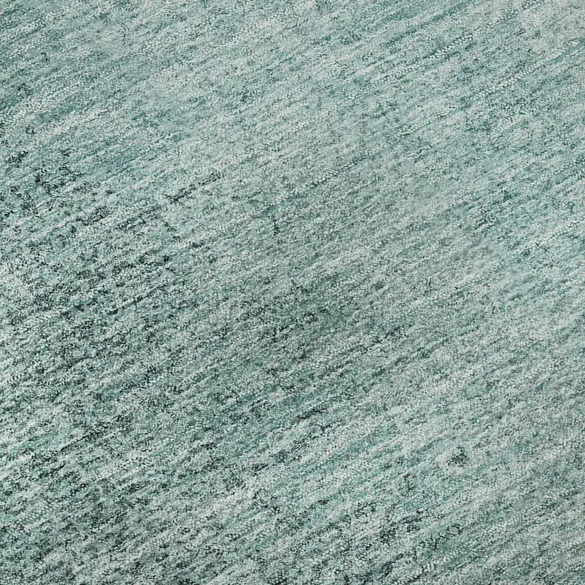 Teal And Ivory Ombre Washable Area Rug With UV Protection Photo 8