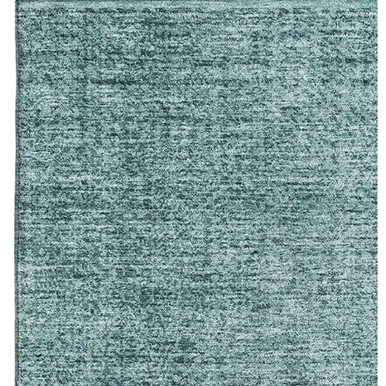 Teal And Ivory Ombre Washable Area Rug With UV Protection Photo 3
