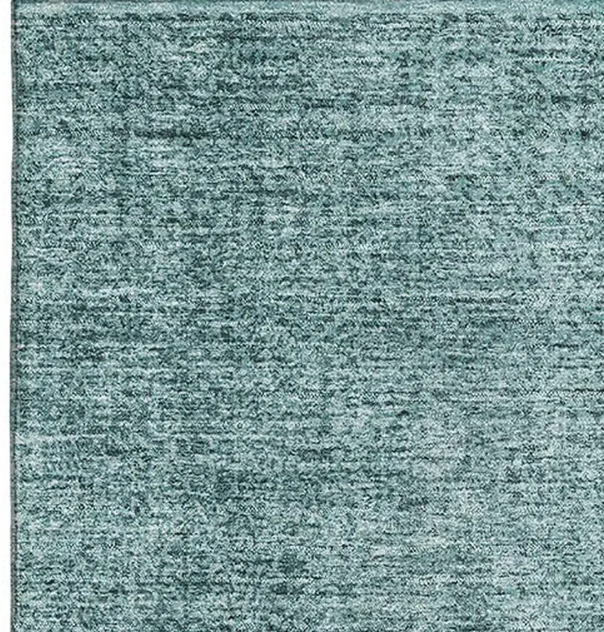 Teal And Ivory Ombre Washable Area Rug With UV Protection Photo 3