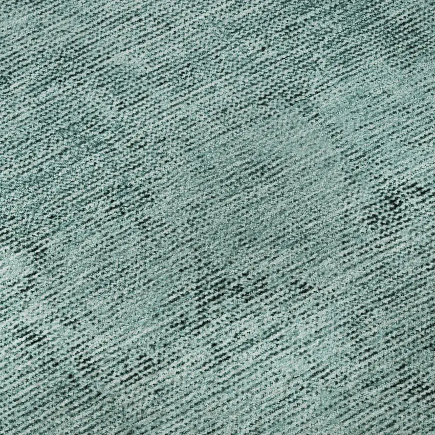 Teal And Ivory Oriental Washable Area Rug With UV Protection Photo 9