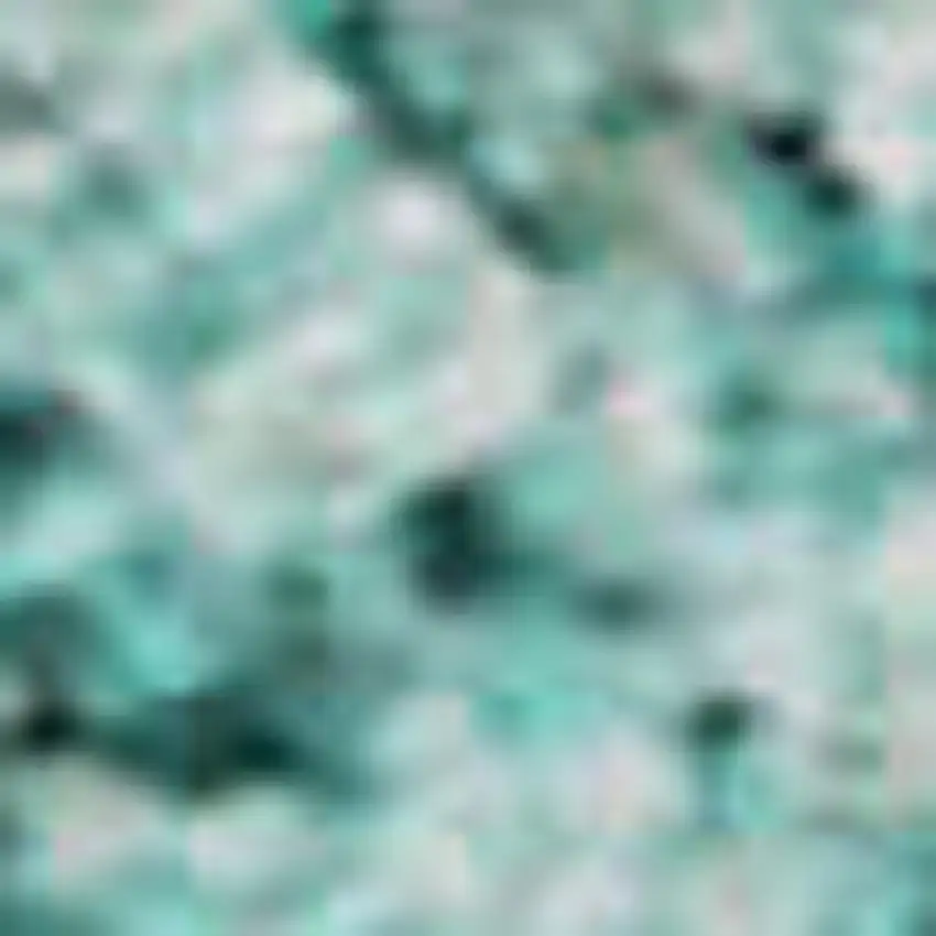 Teal And Ivory Striped Washable Area Rug With UV Protection Photo 4