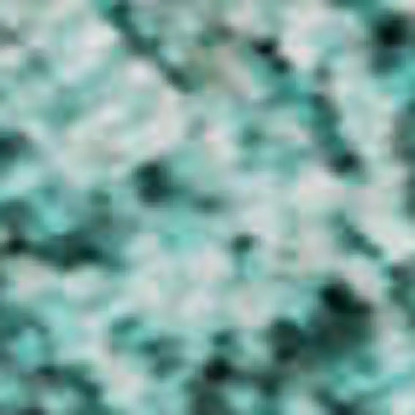 Teal And Ivory Striped Washable Area Rug With UV Protection Photo 5