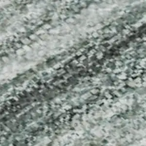 Photo of Teal And Ivory Striped Washable Area Rug With UV Protection