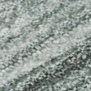 Photo of Teal And Ivory Striped Washable Area Rug With UV Protection