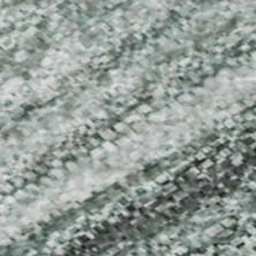 Teal And Ivory Striped Washable Area Rug With UV Protection Photo 1