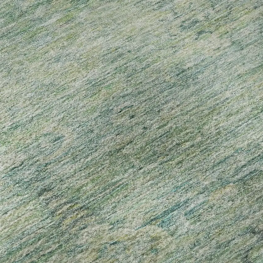 Teal And Pale Aqua Abstract Washable Area Rug With UV Protection Photo 8