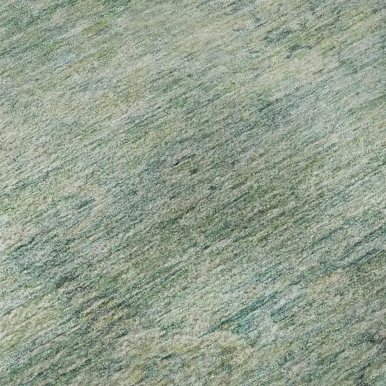 Teal And Pale Aqua Abstract Washable Area Rug With UV Protection Photo 8