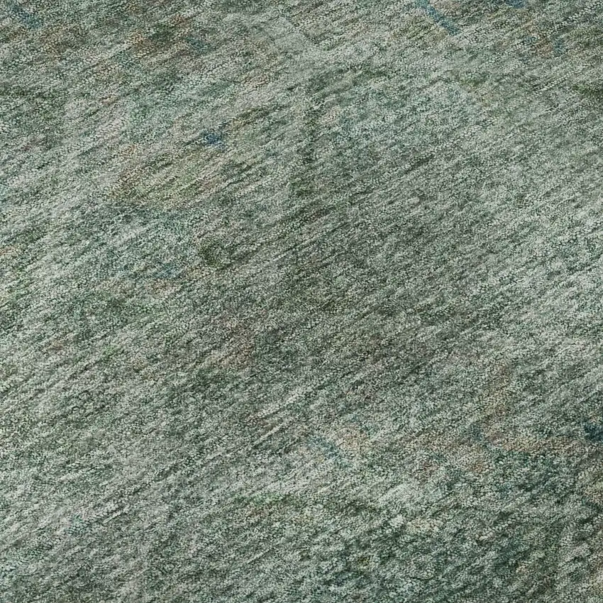 Teal And Pale Aqua Geometric Washable Area Rug With UV Protection Photo 8