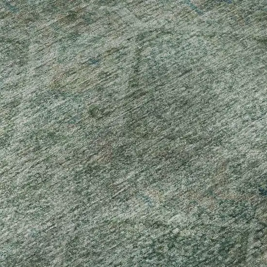 Teal And Pale Aqua Geometric Washable Area Rug With UV Protection Photo 7