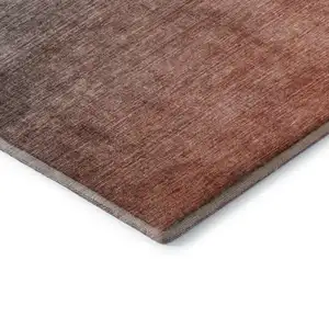 Photo of Teal And Rust Ombre Washable Area Rug With UV Protection