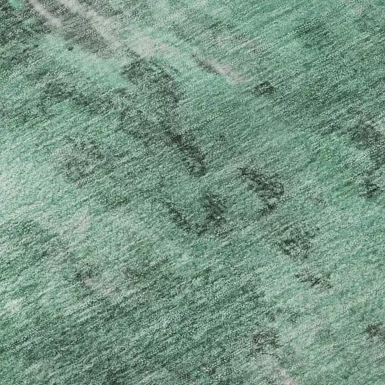 Teal And Silver Abstract Washable Area Rug With UV Protection Photo 9