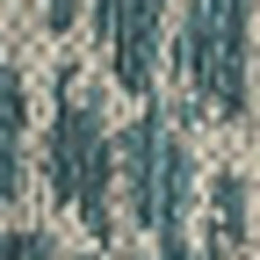Teal Animal Print Outdoor Area Rug Photo 4