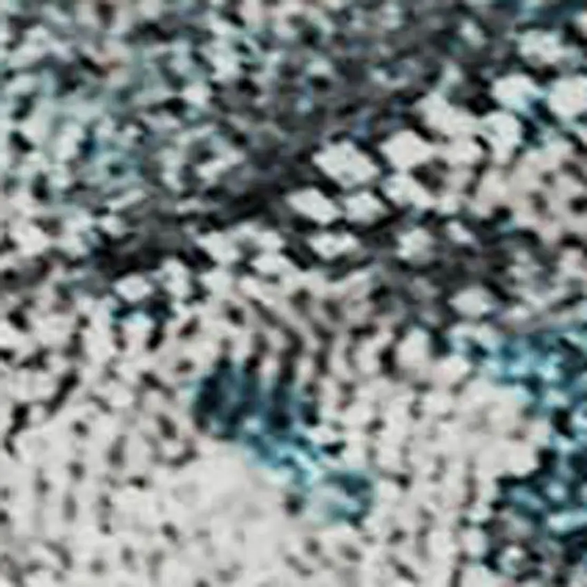 Teal Beige And Copper Abstract Washable Area Rug With UV Protection Photo 4