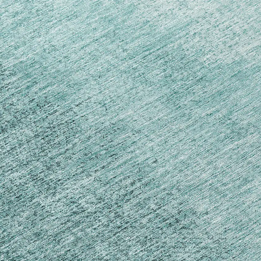 Teal Blue And Aqua Abstract Washable Indoor Outdoor Area Rug Photo 8