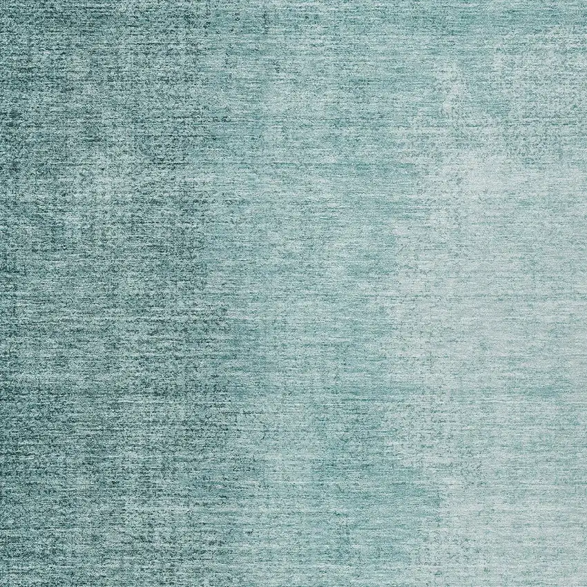 Teal Blue And Aqua Abstract Washable Indoor Outdoor Area Rug Photo 6
