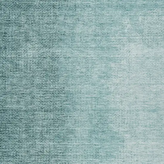 Teal Blue And Aqua Abstract Washable Indoor Outdoor Area Rug Photo 6