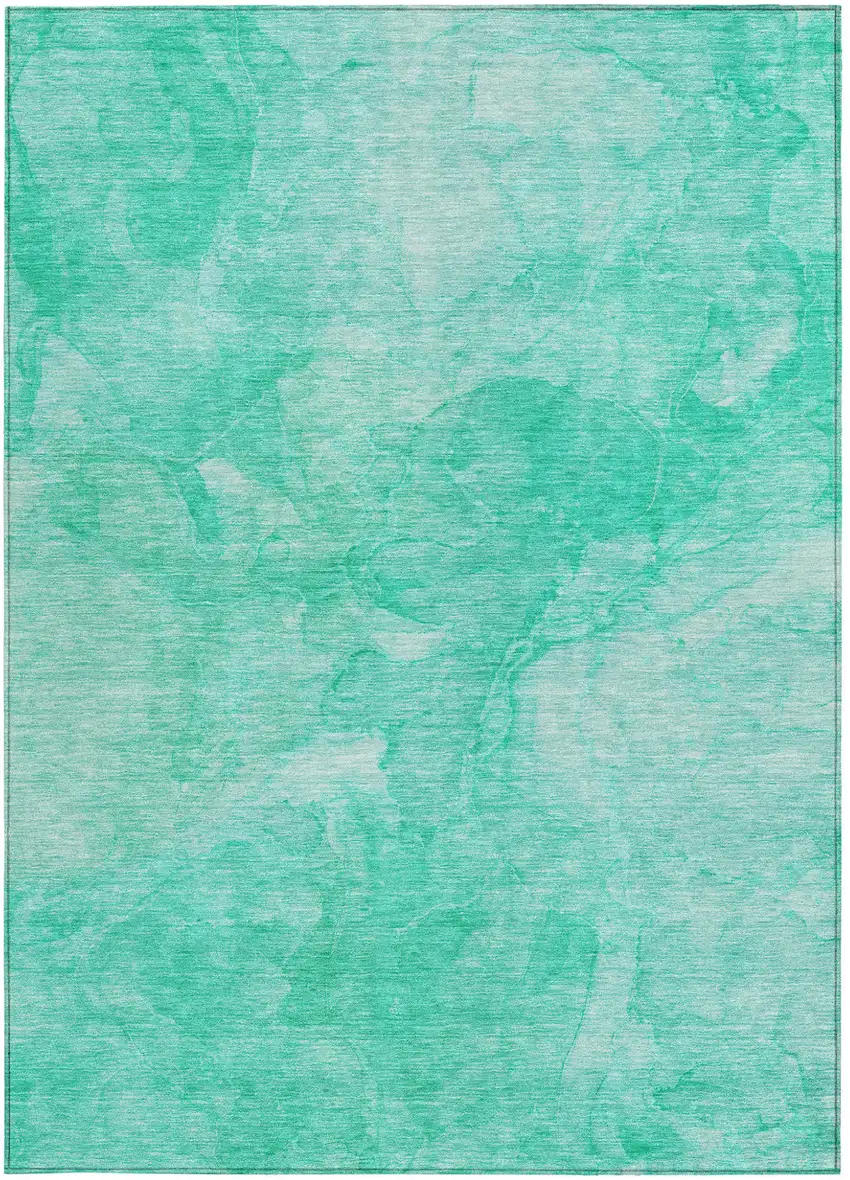 Teal Blue And Aqua Nautical Washable Indoor Outdoor Area Rug Photo 6