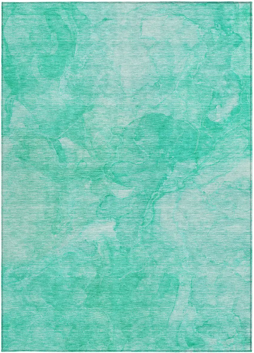 Teal Blue And Aqua Nautical Washable Indoor Outdoor Area Rug Photo 6