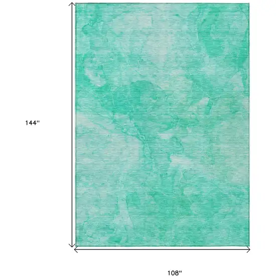 Teal Blue And Aqua Nautical Washable Indoor Outdoor Area Rug Photo 3