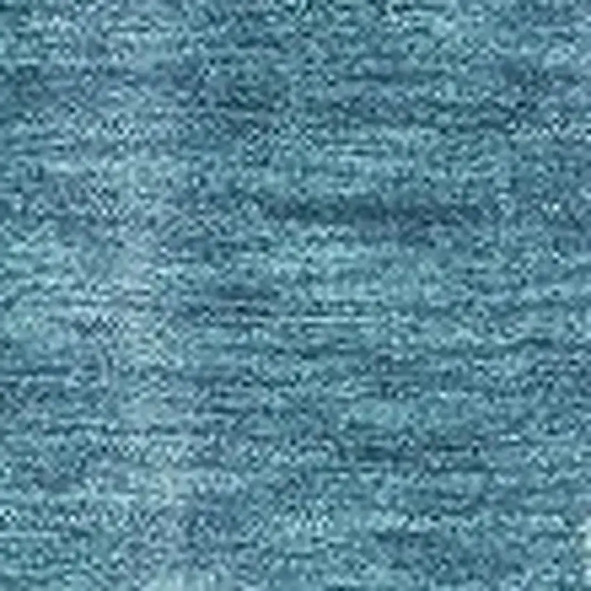 Teal Blue And Gold Abstract Washable Indoor Outdoor Area Rug Photo 3