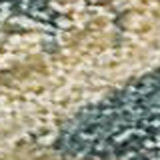 Teal Blue And Gold Abstract Washable Indoor Outdoor Area Rug Photo 3