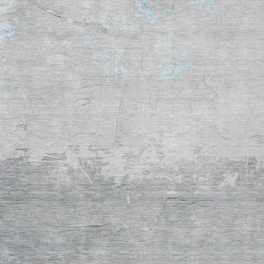 Teal Blue And Gray Abstract Washable Indoor Outdoor Area Rug Photo 3