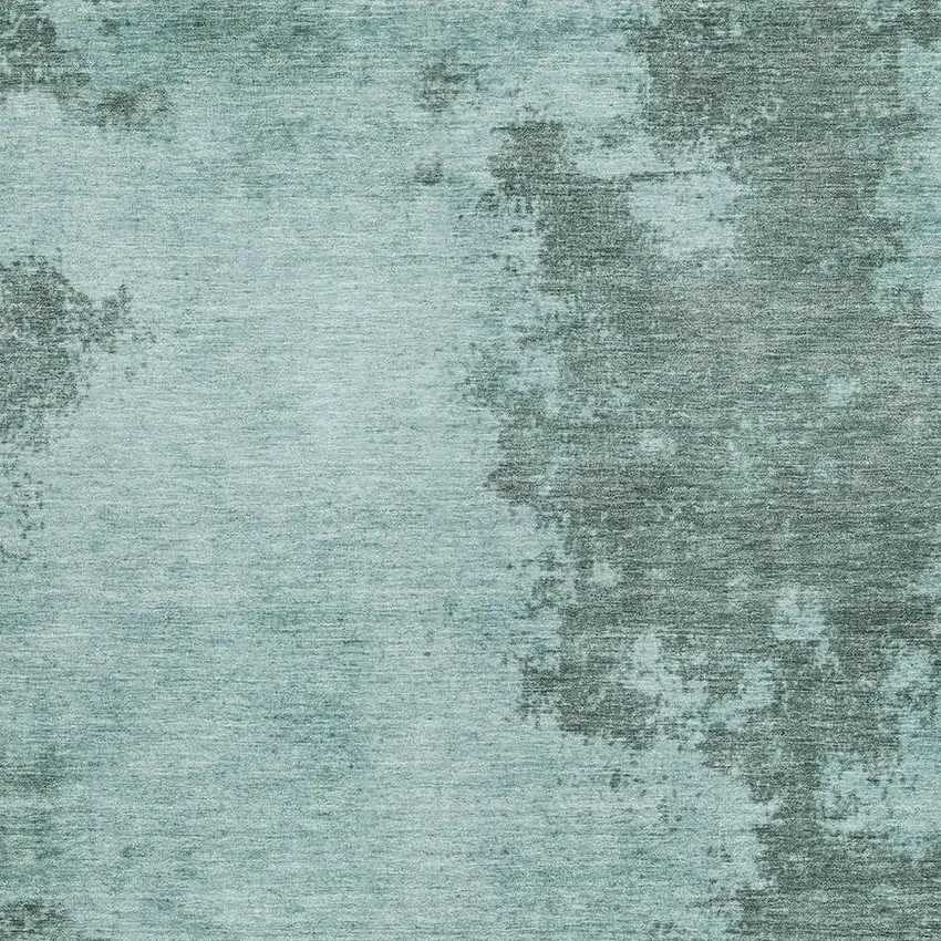 Teal Blue And Gray Abstract Washable Indoor Outdoor Area Rug Photo 3