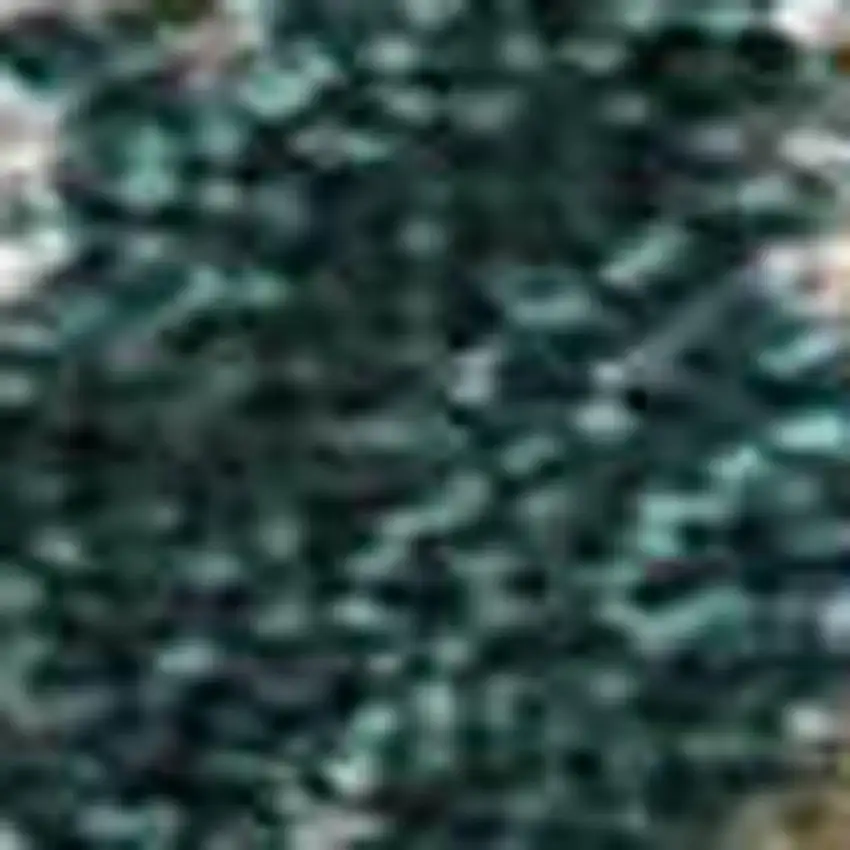 Teal Blue And Gray Damask Washable Indoor Outdoor Area Rug Photo 2