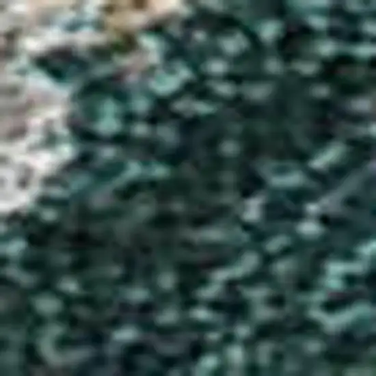 Teal Blue And Gray Damask Washable Indoor Outdoor Area Rug Photo 2