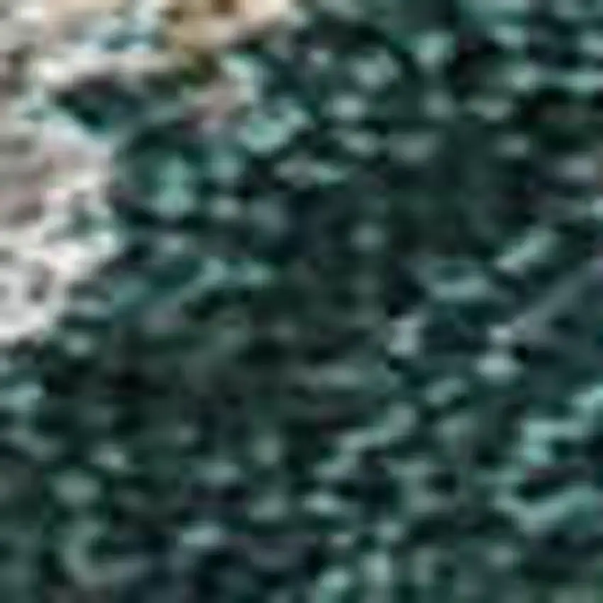 Teal Blue And Gray Damask Washable Indoor Outdoor Area Rug Photo 2