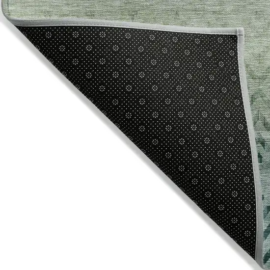 Teal Blue And Green Geometric Washable Indoor Outdoor Area Rug Photo 8