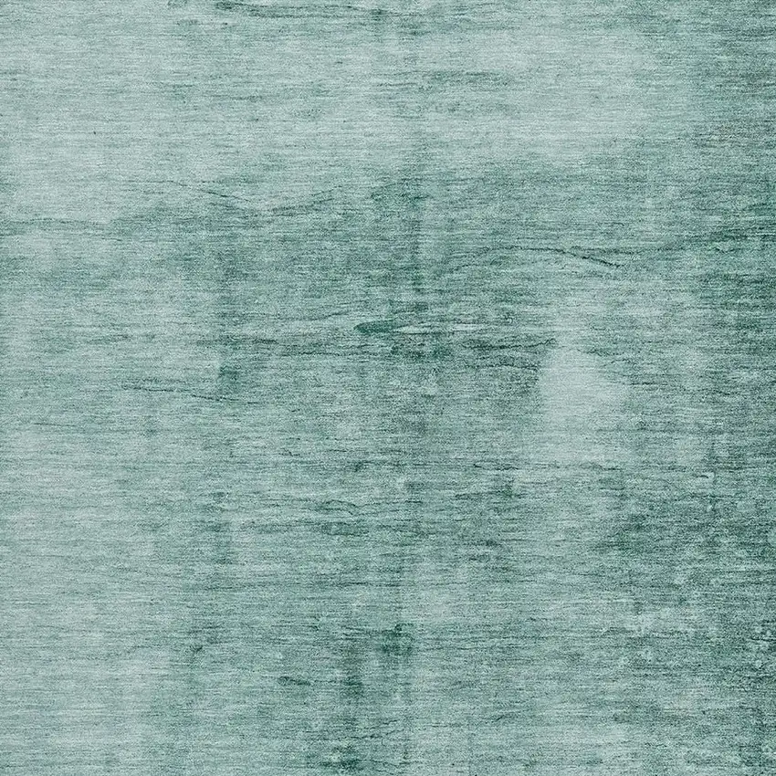 Teal Blue And Ivory Abstract Washable Indoor Outdoor Area Rug Photo 3