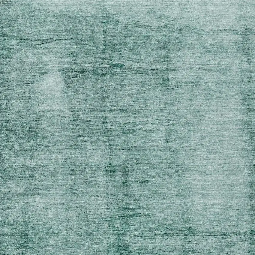 Teal Blue And Ivory Abstract Washable Indoor Outdoor Area Rug Photo 9