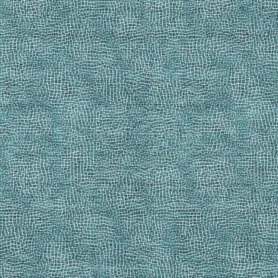 Teal Blue And Ivory Geometric Washable Indoor Outdoor Area Rug Photo 5