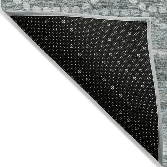 Teal Blue And Ivory Ogee Washable Indoor Outdoor Area Rug Photo 7