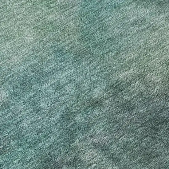 Teal Blue And Purple Abstract Washable Indoor Outdoor Area Rug Photo 7