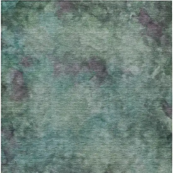Teal Blue And Purple Abstract Washable Indoor Outdoor Area Rug Photo 4