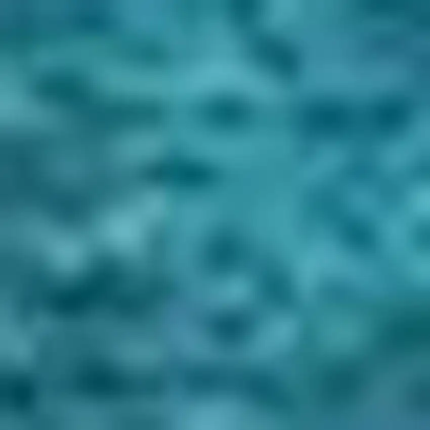 Teal Blue And Sky Blue Ombre Washable Indoor Outdoor Area Rug Photo 3