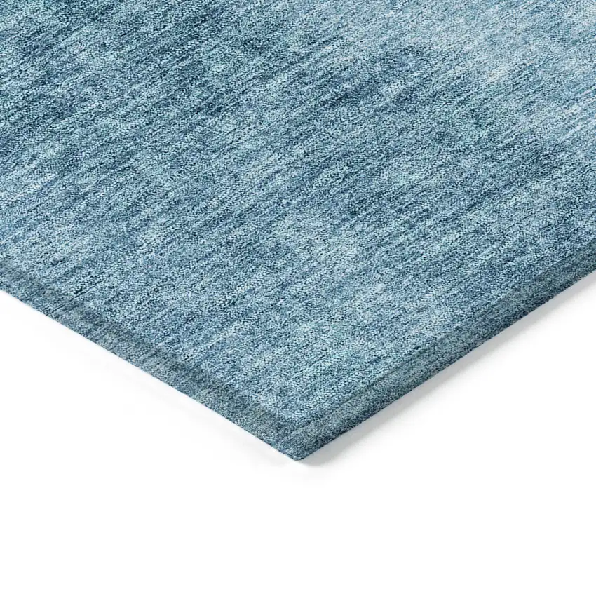 Teal Blue Aqua And Blue Ombre Washable Indoor Outdoor Area Rug Photo 4