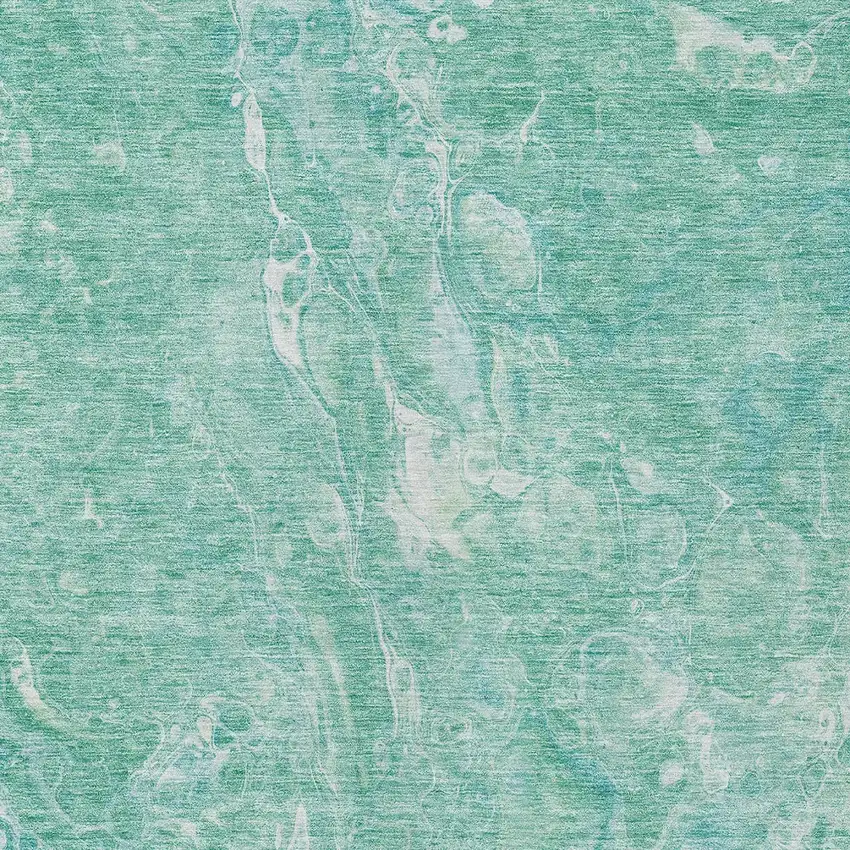 Teal Blue Aqua And Green Abstract Washable Indoor Outdoor Area Rug Photo 6